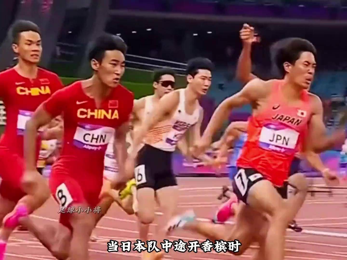 田径接力阵容齐整，选手配合默契的简单介绍